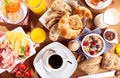 Top view of breakfast Royalty Free Stock Photo