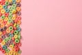 Top view of bright colorful breakfast cereal Royalty Free Stock Photo