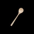 Top view bright empty wooden spoon isolated on white. Saved with Royalty Free Stock Photo