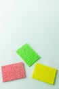 top view of bright multicolored sponge
