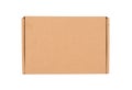 Top view brown cardboard box isolated on white background with clipping path Royalty Free Stock Photo