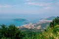 Top view on Budva Riviera from mountains