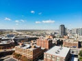 Top view building and highway system of Uptown Dallas with Marga Royalty Free Stock Photo