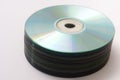 Top view of a bunch of old compact discs Royalty Free Stock Photo