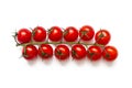 Top view of a bunch of small red cherry tomatoes