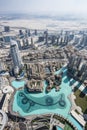 Top View from Burj Khalifa Dubai Royalty Free Stock Photo