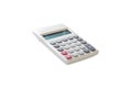Top view of calculator isolated on a white background. Royalty Free Stock Photo