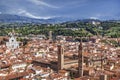 Top view from Campanile Giotto on the historical center of Florence