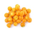 Top view of Cape gooseberry physalis isolated on white background Royalty Free Stock Photo