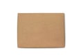 Top view of carton isolated on a white background with clipping path. Brown cardboard delivery box Royalty Free Stock Photo