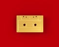 Top View Cassette Tape Pop Art.