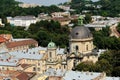 Top view of the Cathedral in Lviv Royalty Free Stock Photo