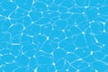 top view of caustics in blue swimming pool or ocean water background