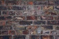 Top view cement texture on the wall. brick floor pattern background. old brick style Royalty Free Stock Photo