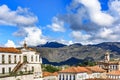 Top view of the center of the historic Ouro Preto city in Minas Gerais Royalty Free Stock Photo