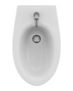 Top view of ceramic bidet isolated on white