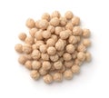 Top view of cereal bran puff balls Royalty Free Stock Photo