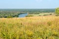 View from the chalk hill to the don river Royalty Free Stock Photo