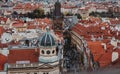 A top view of The Charles Bridge