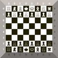 Top View Chessboard Vector Chess Game