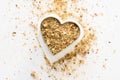 Chicken Seasoning Blend in a Heart Shape Royalty Free Stock Photo