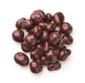 Top view of chocolate covered raisins Royalty Free Stock Photo