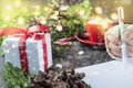 Little girl writes letter to Santa Claus Royalty Free Stock Photo