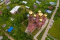 Top view of the Church of the Resurrection of Christ in the city of Vichuga, Ivanovo region, Russia