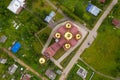 Top view of the Church of the Resurrection of Christ in the city of Vichuga, Ivanovo region, Russia