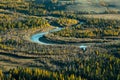 Top view of Chuya river at Altai mountains, Siberia, Russia