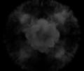 Top view of a Circular Dark and Thick Smoke