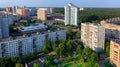 Top view of the city Balashikha in Moscow region, Russia. Royalty Free Stock Photo