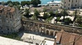 Top view of the city from the bell tower, roofs of houses, old town, beautiful cityscape, sunny day, Split, Croatia Royalty Free Stock Photo