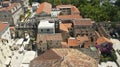 Top view of the city from the bell tower, roofs of houses in old town, beautiful cityscape, sunny day, Split, Croatia Royalty Free Stock Photo