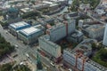 Top view of the city Berlin from the TV Tower Fernsehturm in Alexanderplatz. Germany.