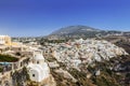 Top view of the city of Fira on the island of Santorini in Greece