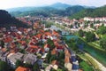 Top view of the city of Konjice Royalty Free Stock Photo