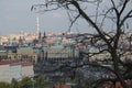 Top view city landscape of Prague with its historic buildings, Prague, Czech Republic Royalty Free Stock Photo