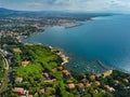 Top view of the city and the promenade located in Castiglioncello in Tuscany. Italy, Livorno