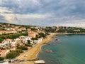 Top view of the city and the promenade located in Castiglioncello in Tuscany. Italy, Livorno