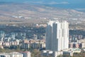top view of the city of Skopje, the capital of North Macedonia