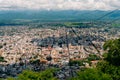 Top view of the city, streets and houses with tiled roofs. Salta, Argentina Royalty Free Stock Photo