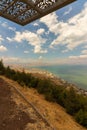 top view of the city of Tiberias on the shores of the Sea of Galilee,