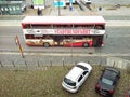Top view on city tour bus Stadtrundfahrt Royalty Free Stock Photo