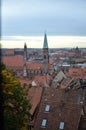 top view of cityscape of Nuremberg, Bayern, Germany Royalty Free Stock Photo