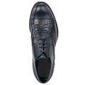 Top View of Classic Navy Blue Brogue Oxford Shoe