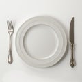 Elegant Place Setting with Cutlery and Plate Royalty Free Stock Photo