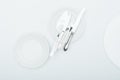 top view of clean tableware Royalty Free Stock Photo