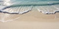 Top view Clear water surface texture, clear water waves on the shore with copy space. Royalty Free Stock Photo