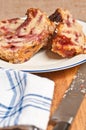 Freshly baked, sliced, strawberry balsamic bread Royalty Free Stock Photo